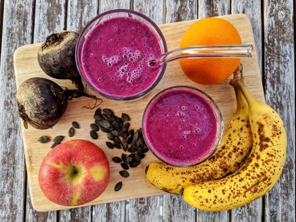 Purple Love Smoothie - all u need in one smoothie: Fruit, veggies, seeds for protein & omega 3's