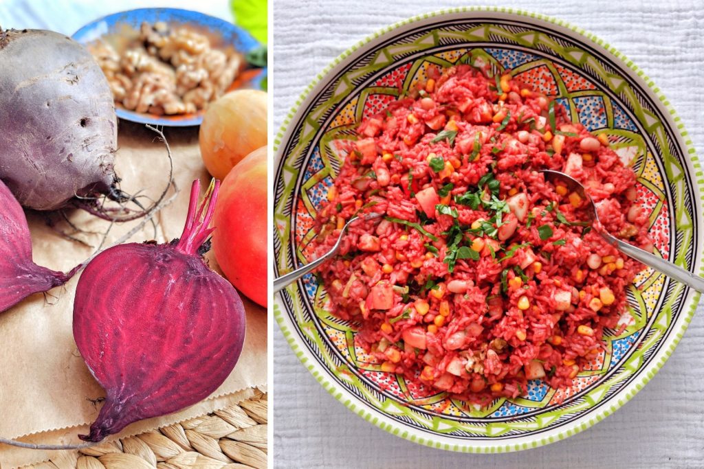 Cannellini Beetroot Rice Salad - vegan & gluten-free