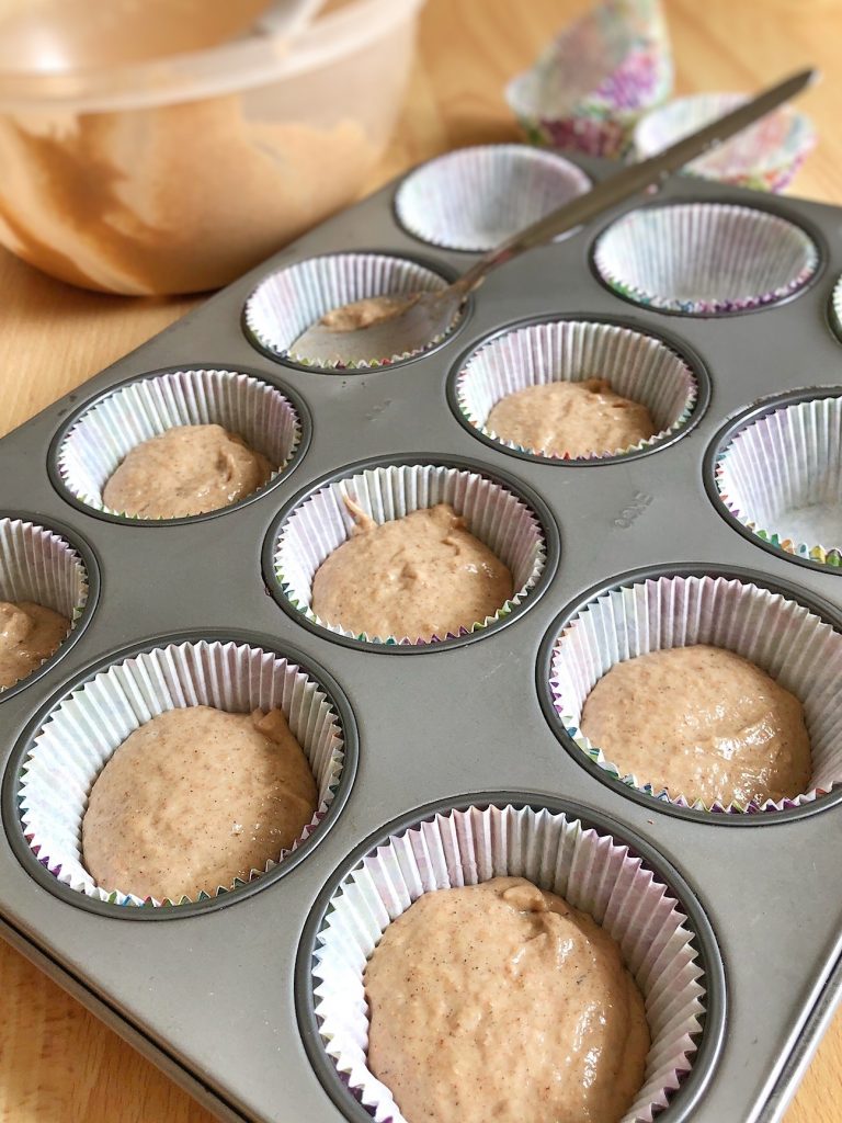 Banana-Peanutbutter-Muffins - vegan, oil-free & naturally sweetened