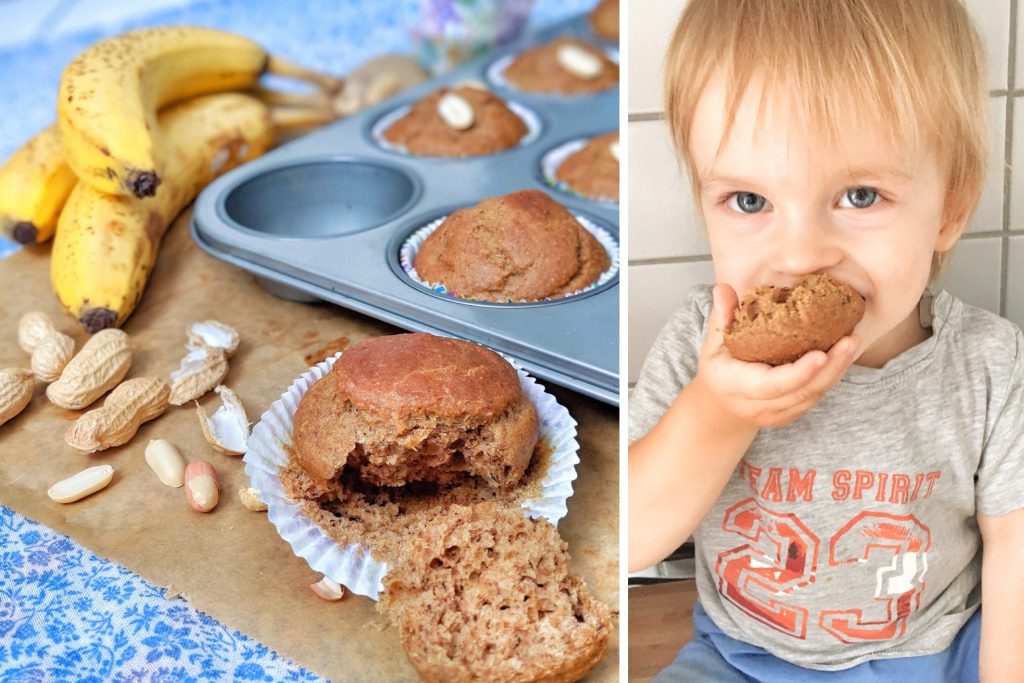 Banana-Peanutbutter-Muffins - vegan, oil-free & naturally sweetened