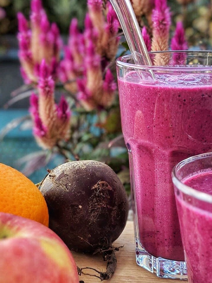 Purple Love Smoothie - all u need in one smoothie: Fruit, veggies, seeds for protein & omega 3's