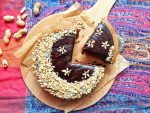 Peanut Caramel Brownie Cake - vegan & secretly healthy